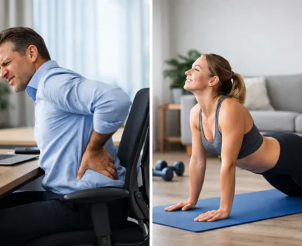 Ból pleców od siedzenia – ćwiczenia, które pomagają